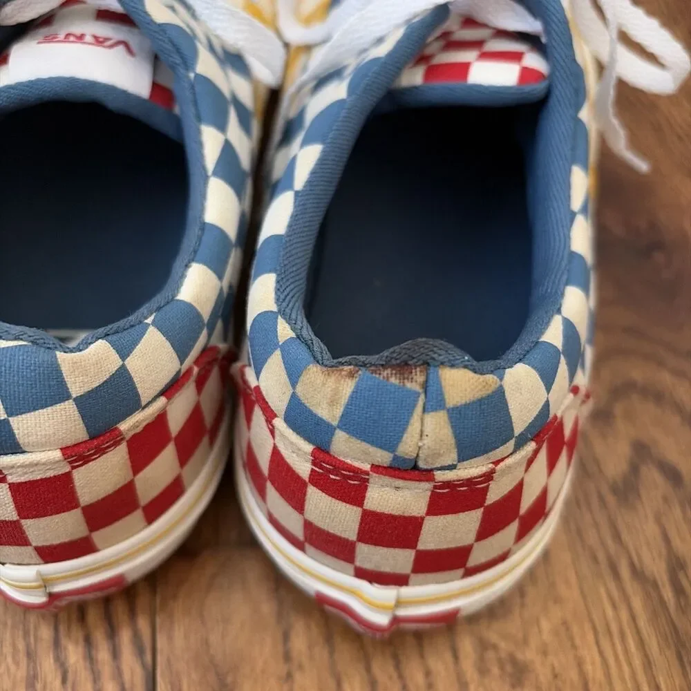 VANS Doheny Checkered Lace-Up Low-Top Sneakers Shoes Women's Size 8.5/Youth Sz 7